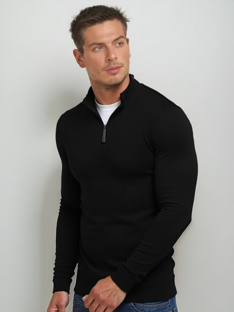 BEAUMONT SWEATER MED HALV LYNLÅS