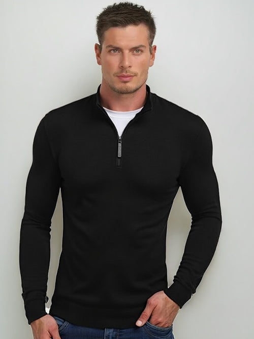BEAUMONT SWEATER MED HALV LYNLÅS