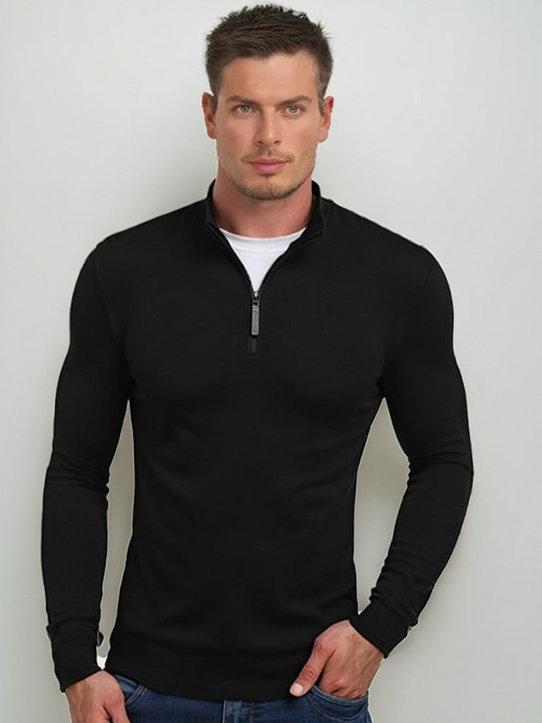 BEAUMONT SWEATER MED HALV LYNLÅS