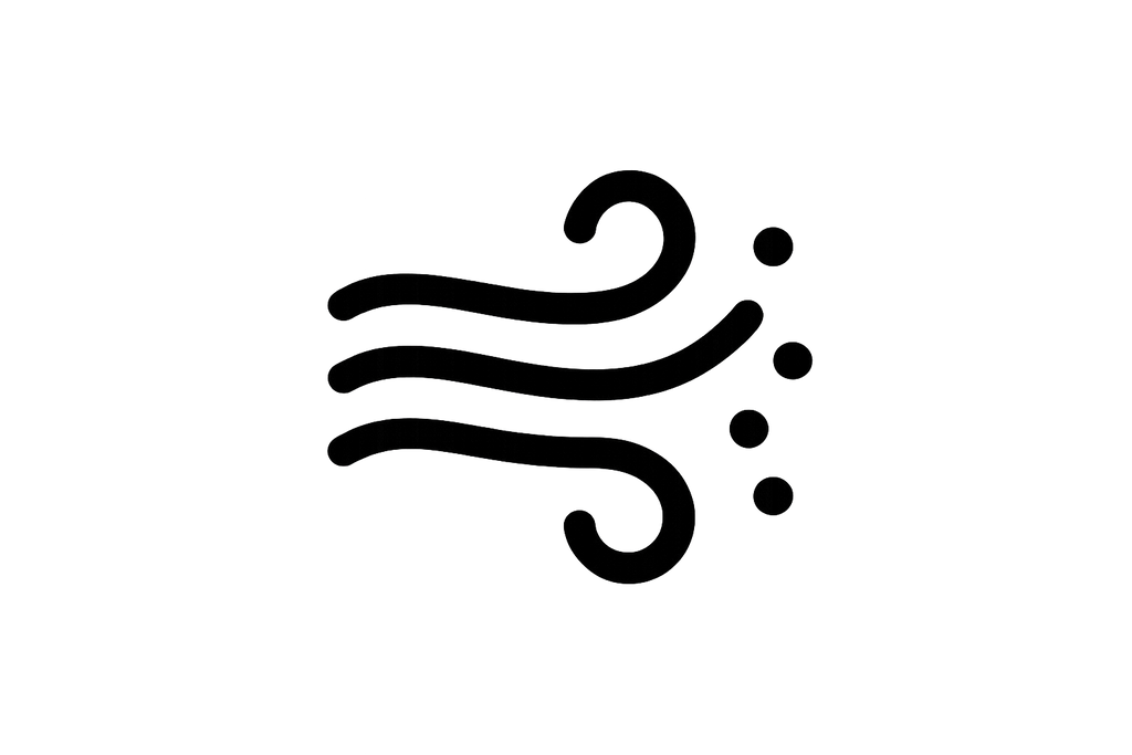 Breathable favicon in black and white