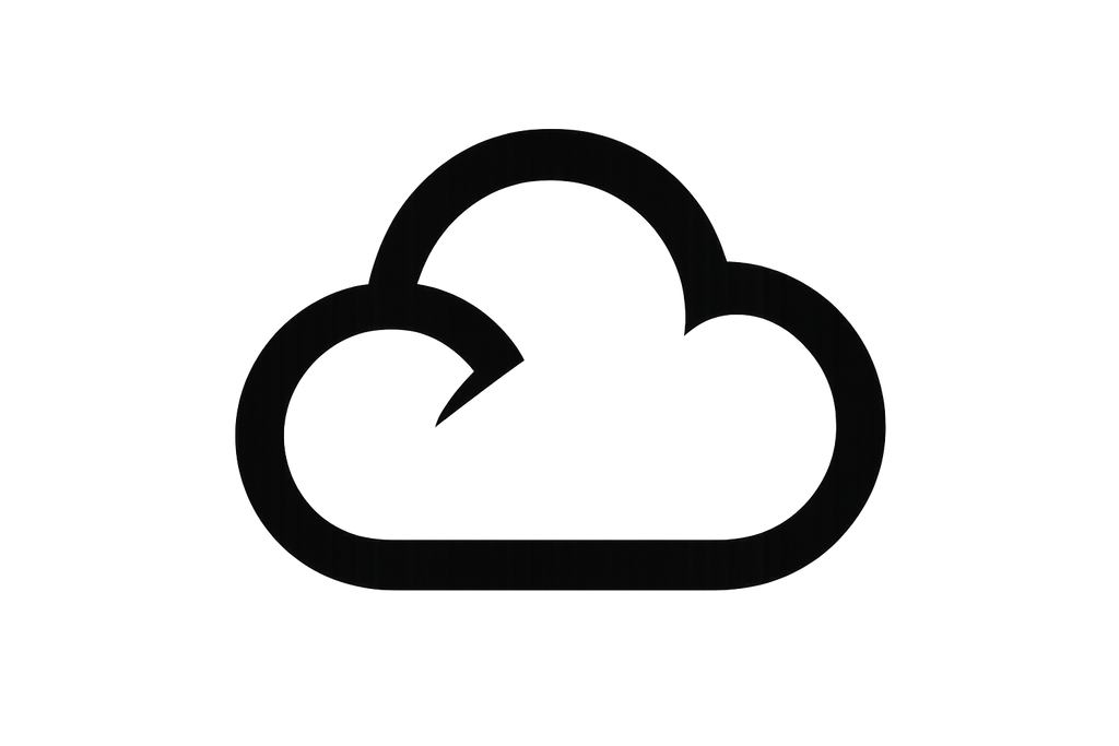 Make it a black and white cloud Logo favicon